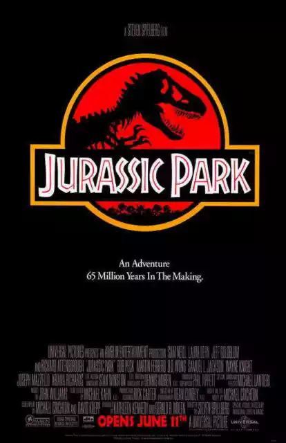 Jurassic Park 35mm Film Cell strip very Rare var_e