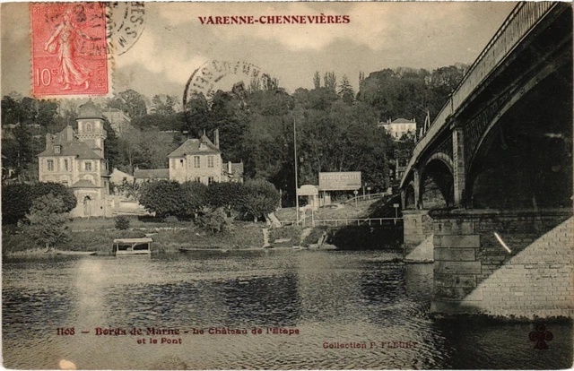 CPA La Varenne Bords de Marne Chateau de l'Etape et le Pont (1347522)