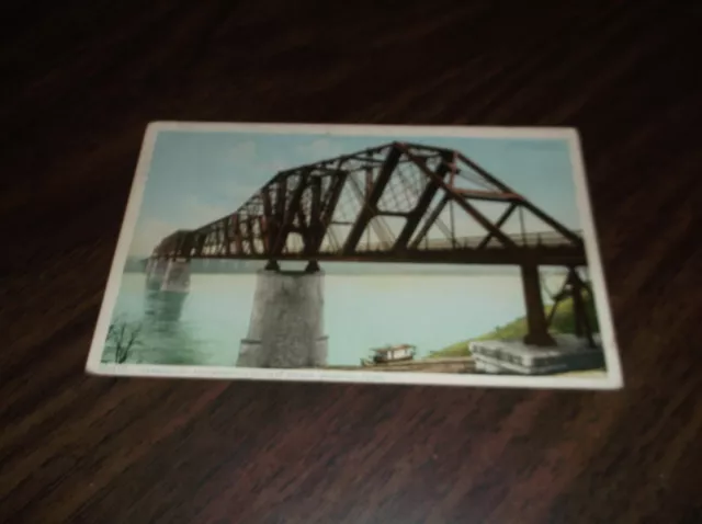 April 1910 Kansas City & Memphis Railway Bridge At Memphis, Tn Postcard Sp Rpo