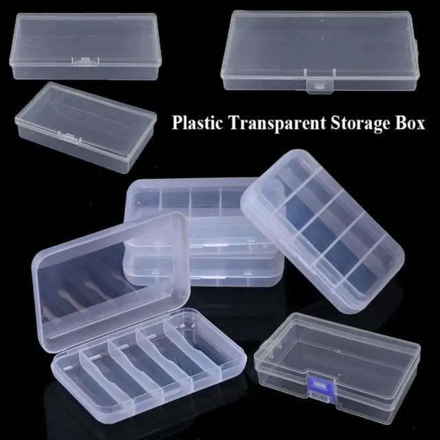 Small Square Clear PS Plastic Storage Boxes For Mini Jewelry/Beads/Crafts  Case Container Display Packaging box 1pc