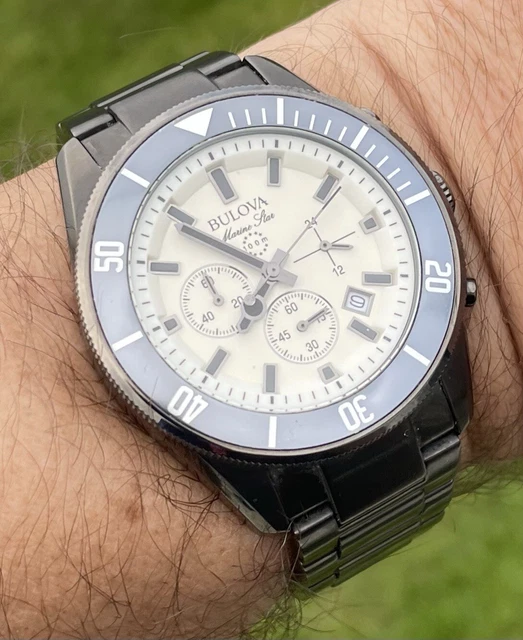 BULOVA MARINE STAR mens watch nice 99 pence auction start divers