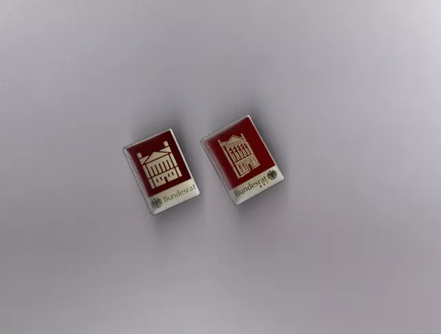 lot de 2 pin's politique allemande / bundesrat (époxy) hauteur: 1,9 cm