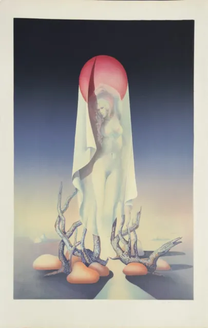 Jean-Paul CLEREN - Lithographie originale signée La VIERGE Erotica Woman nude
