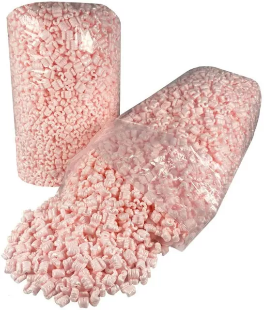 Packing Peanuts 7 cu ft lot 2 x 3.5 cu ft Bags Pink Anti Static Fill 52 Gallon