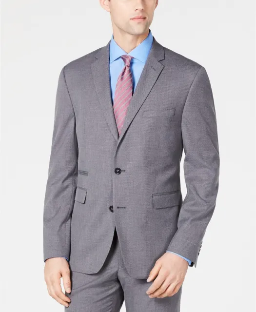 Vince Camuto Slim-Fit Stretch Wrinkle-Resistant Gray Suit Jacket 42R