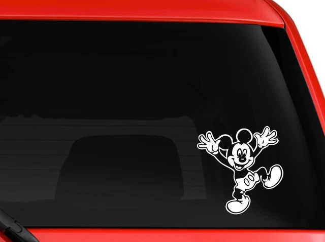 MICKEY MOUSE DANCE car truck laptop window decal sticker 6 inches white ...