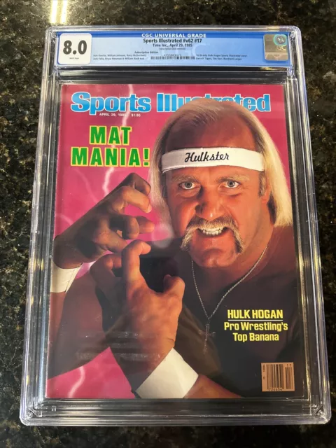 1985 Sports Illustrated HULK HOGAN First Cover CGC 8.0 Subscription WWE WWF