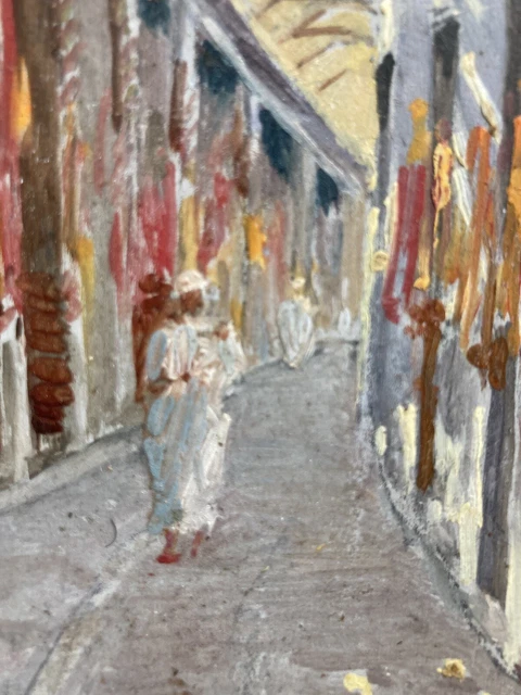 Peinture à L'huile Originale 1980 Signée Vassallo Blasco - Chèvre Angora Et Berger - Art Animalier Sur Panneau
