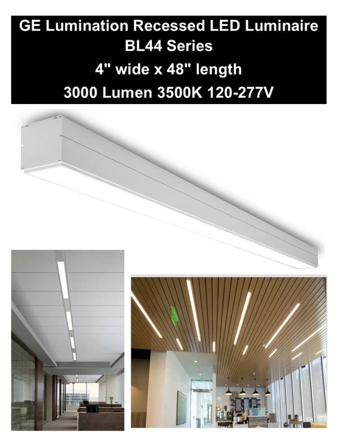 GE BL44-Series Lumination Recessed LED Luminaires 48" Long Color-3500K 120V NEW