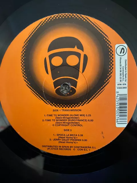 Tranx-Mission - Time To Wonder/La Meca Vinyl Record Hard House Bounce Donk 4