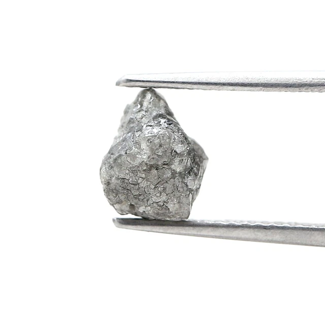 GRAND BRUT NATUREL Diamant 15.36TCW Gris Scintillant Octahedron Forme