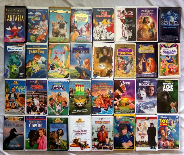 32X VHS LOT Family Movie, Kids, Children, Classic Disney Pixar, Animal