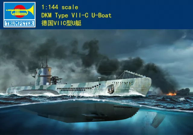 Trumpeter 1/144 05912 DKM Type VII-C U-boat Plastic  Warship kit