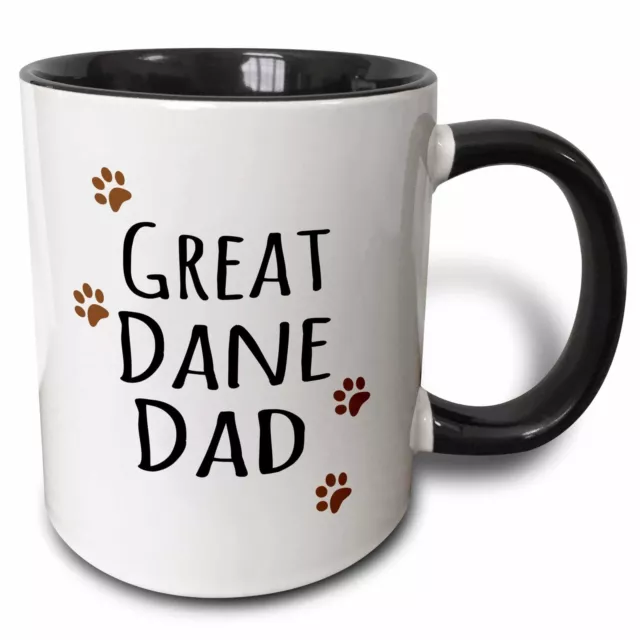 3dRose Great Dane Dog Dad - Doggie by breed - brown muddy paw prints - doggy lov