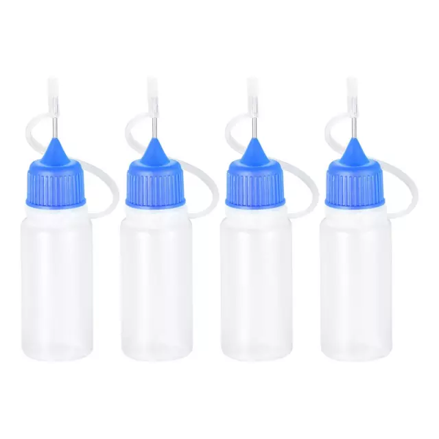 Ago Punta Flacone Precisione Applicatore Plastica 10ml Blu Cappuccio 10pz