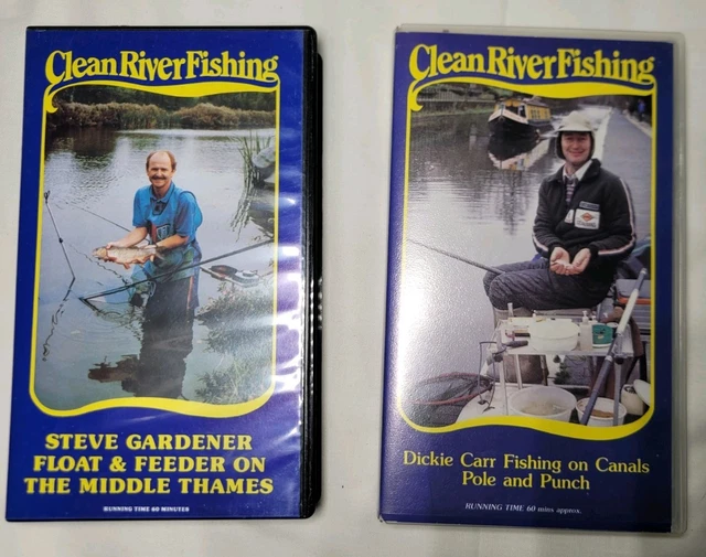 CLEAN RIVER FISHING VHS Set x2 Steve Gardener Dickie Carr Float