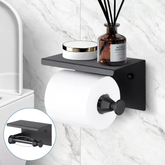 ACA Bathroom Stainless Steel Toilet Paper Roll Holder Rack Hook Damping Effect