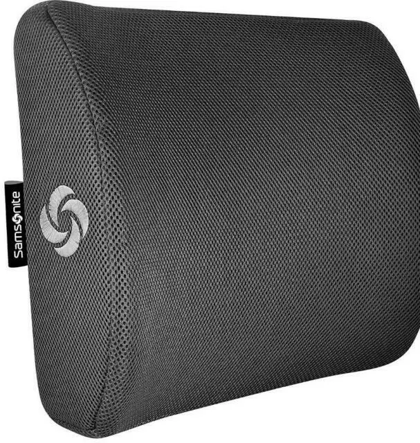 Samsonite SA5243 Memory Foam Ergonomic Lumbar Support Car Pillow - Black