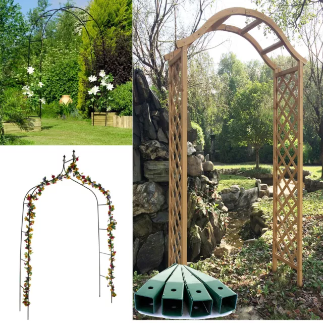 Garden Arch Rose Arch Plant Growing Support Archway Flower Trellis Climber