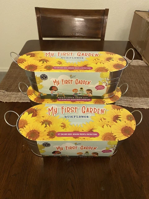 Buzzy My First Garden Sunflower Grow Kit includes pail seeds instructions medium