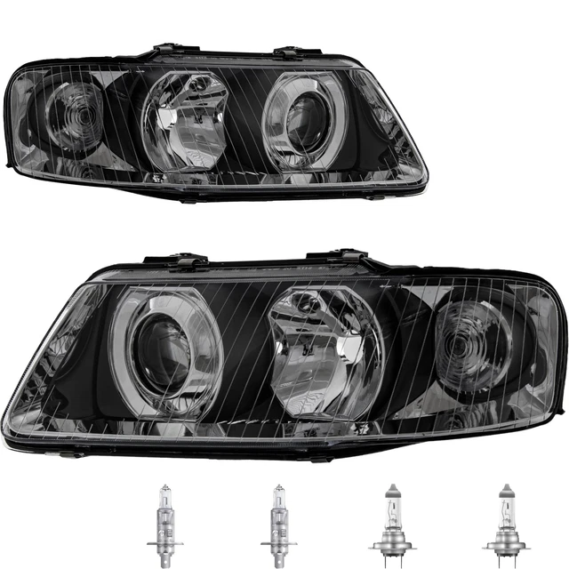Faro Alogeno HSW Destro Per Audi A3 8L (09/00-05/03) – H7/H1 Con Livellamento Elettrico E Freccia