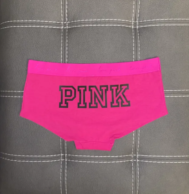 New Victoria Secret PINK XL Boyshorts with Rhinestones Logo - Cotton  LOVEPINK