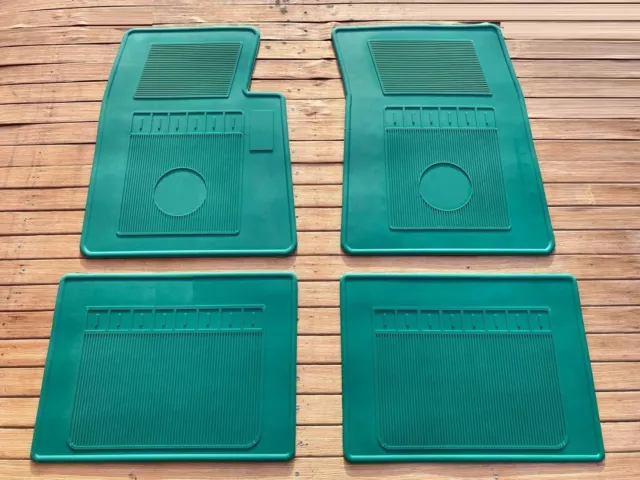 For Cadillac Deville Eldorado Fleetwood Calais Floor mat Green Rubber 4x 1959-73