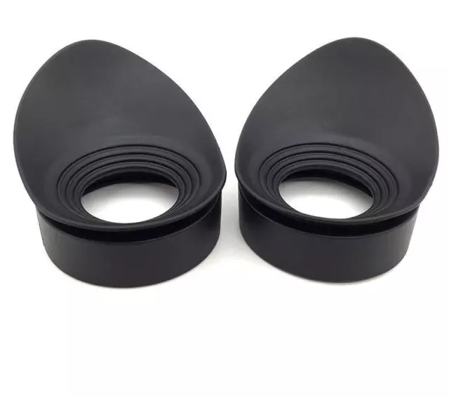 2Pcs Binoculars Eyepiece Microscope Eye Cups Telescopes Rubber Guards Inner Caps