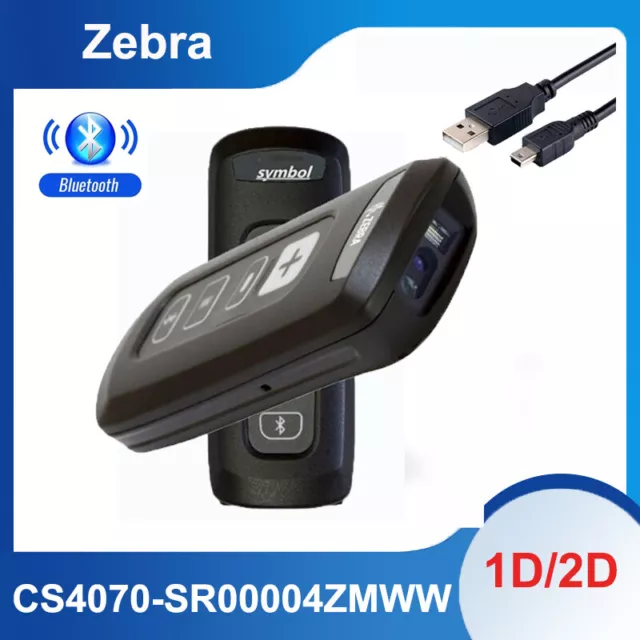 Zebra Symbol CS4070-SR00004ZMWW 2D Cordless Companion Scanner USB Kit w/ Cable