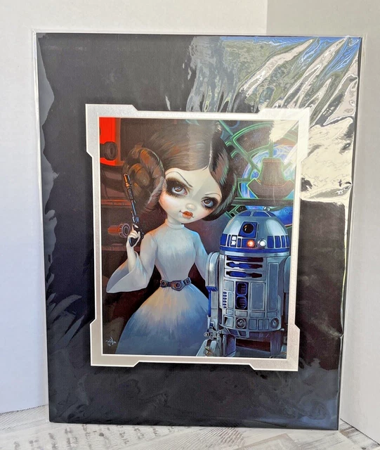 DISNEY STAR WARS Jasmine BecketGriffith Princess Leia and R2D2 Print