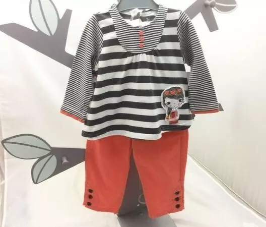 SUCRE D'ORGE.Ensemble Tee-shirt manche longue et Pantalon.Bébé fille 12 mois.