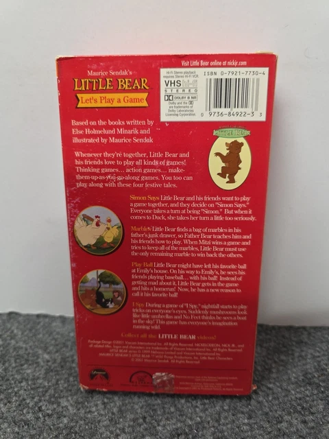 LITTLE BEAR - Lets Play a Game (VHS, 2001) Nickelodeon Nick Jr. £10.76 ...