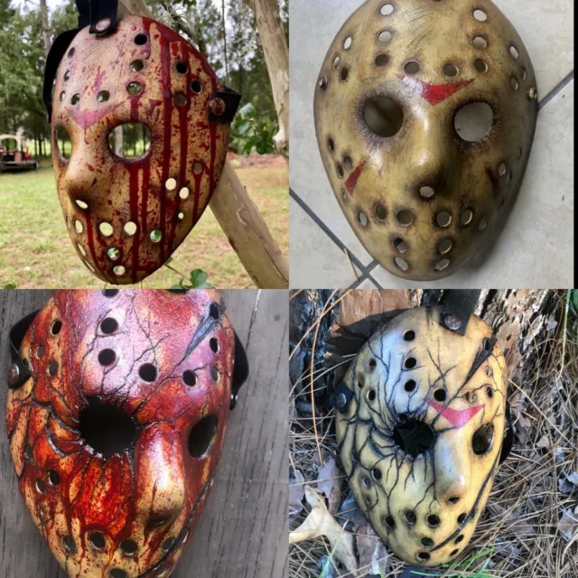 Jason Voorhees Half cracked custom hand painted masks