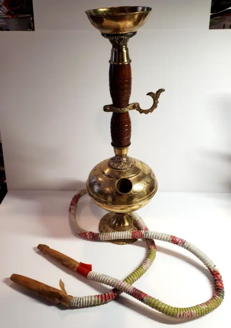 Handmade Egyptian Decorative 7 Large Hookah Silver Metal Wind Cover  w/Handle