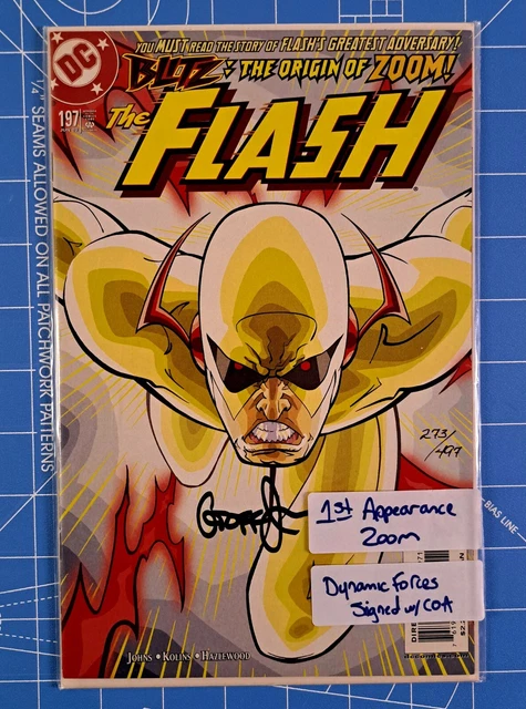 Flash #197 DC (2003) - 1st App Zoom Signed By Geoff Johns #247/497 w/COA NM⚡️🔥