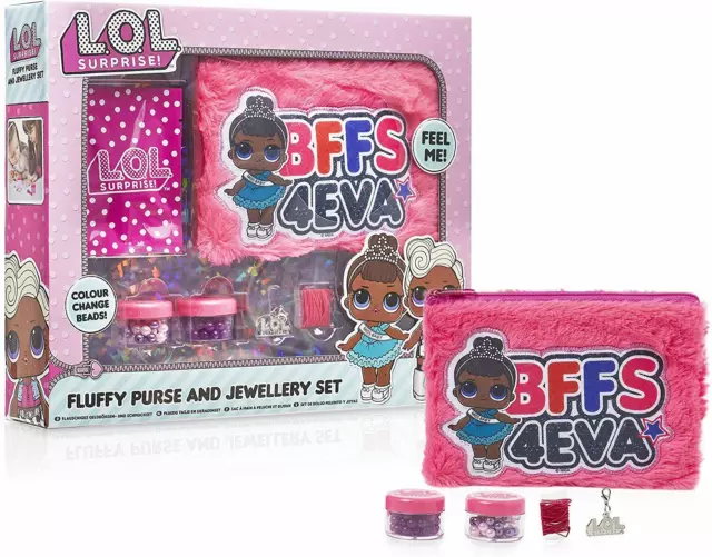 LOL SURPRISE FASHION Jewellery Kit Fluffy Pink Pencil Case Confetti Baby Present 10.99 PicClick UK
