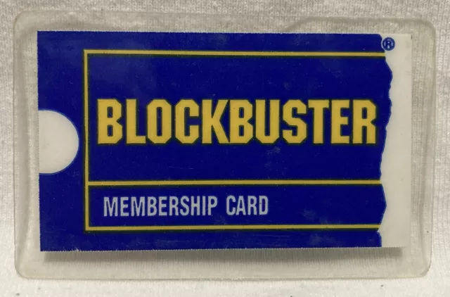 Vintage Original 1990 Blockbuster Video Membership Card Laminated 2