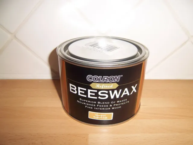 1 x 400 g lata de Colron med roble georgiano cera de abejas refinada para madera interior nueva