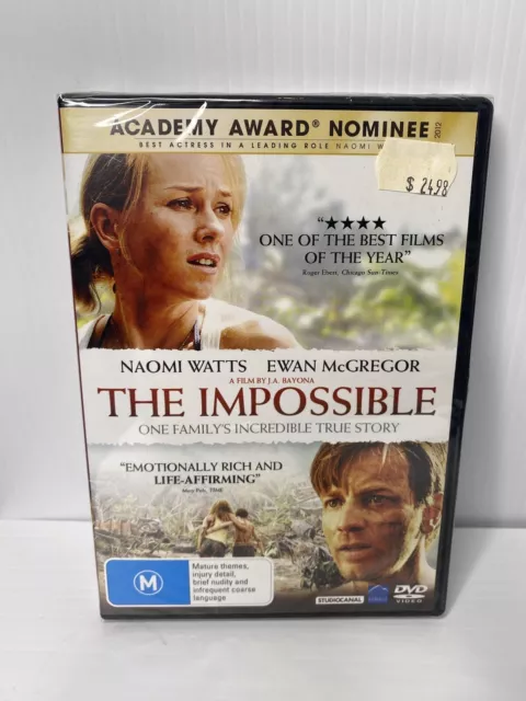 The Impossible :  Ewan McGregor : NEW (DVD, 2012) Region 4 PAL FREE TRACKED POST