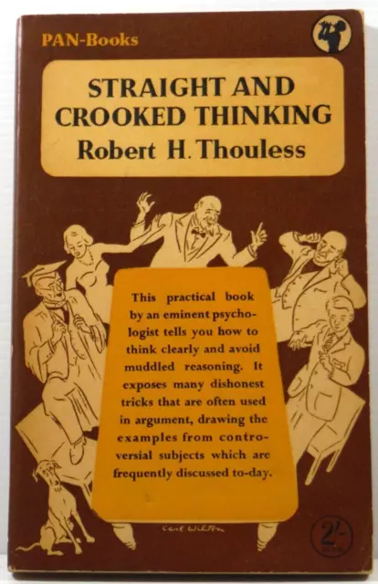 PicClick　Psychology　AU　Pan　$24.95　1956　AND　Thinking　CROOKED　Thouless　H　Robert　by　STRAIGHT　vintage