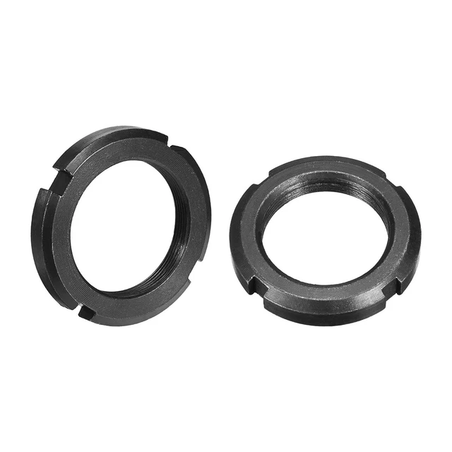 M42x1.5mm Fissaggio Quattro Fessure Scanalato Rotondo Dado, 2Pz