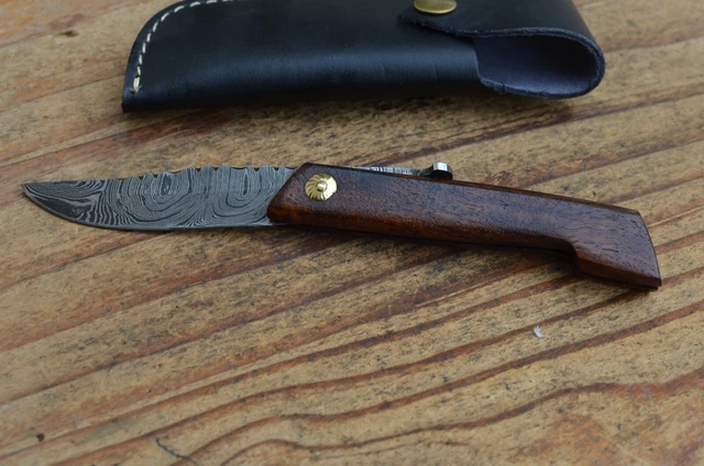 damascus real handmade beautiful folding knife From The Eagle Collection 3811