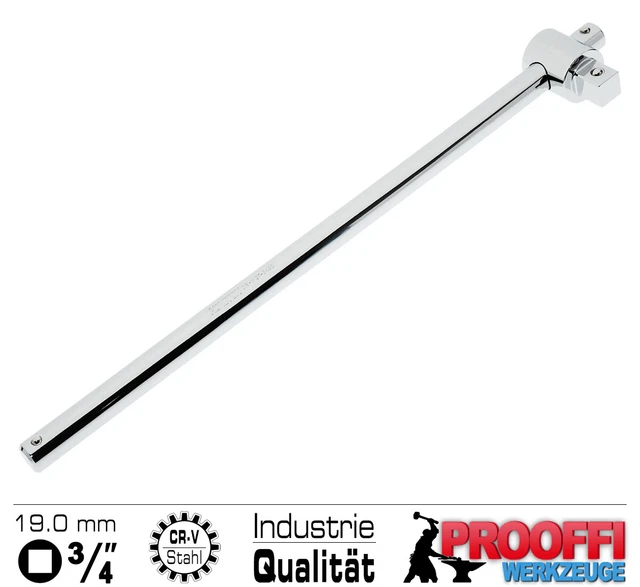MATADOR Gleitgriff 560 Mm: Als T- Oder L-Griff Nutzbar, Mit Verschiebbarem Vierkant, Für Steckschlüssel – Chrom Vanadium, Rostgeschützt
