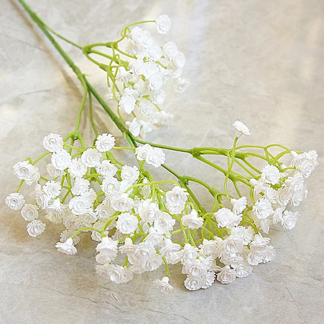 2 Pcs Holding Flowers Gypsophila Artificial Wedding Bouquet