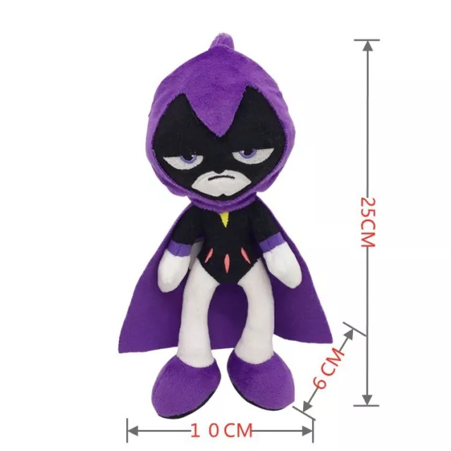 Teen Titans Go Raven Stuffed Plush Doll Soft Toy kid's Gift 25cm New