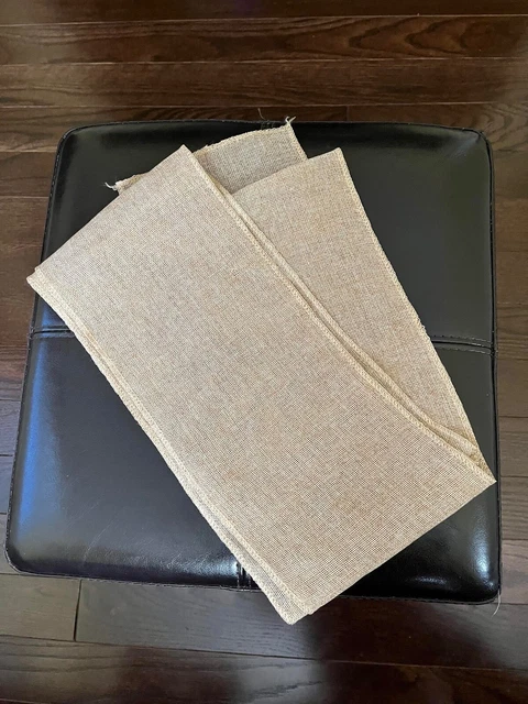 BURLAP Jute Faux  Chair Sashes Cocktail Hour Table Wraps Linen Runner Fabric