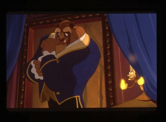 BEAUTY AND THE Beast Disney Animation holding hands Original 35mm ...