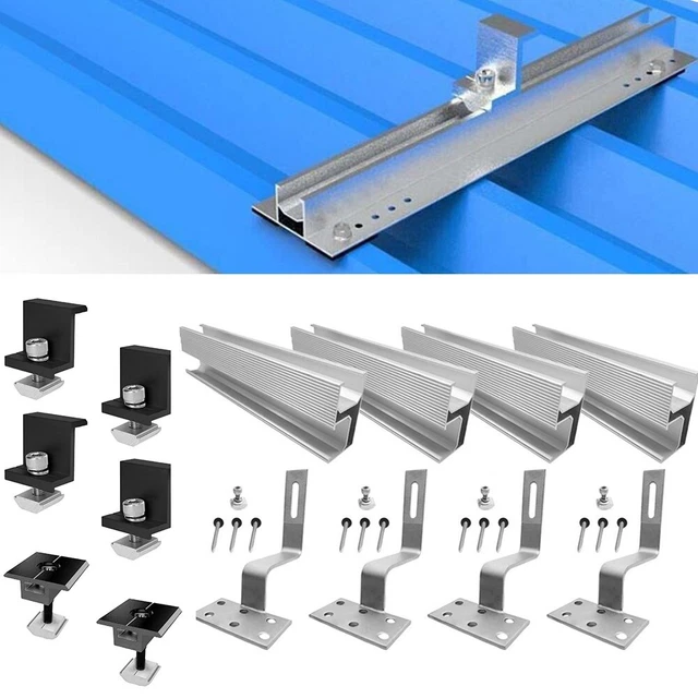 Sheet Mounted Rails ALUMINIUM MOUNTING RAIL for PV Bracket Trapezoidal Sheet and Flat Roof ...