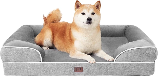 Orthopedic Dog Beds for Large Dogs, Waterproof Memory Foam Large Dog Bed with Si