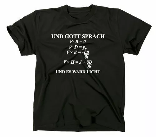 Dio Vocale Divertente T-Shirt Geek Fiat Lux Science Es Sarà Luce Matematica